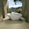 Glossy Freestanding Acrylic Soaking Bathtub Elegant Certified cUPC
