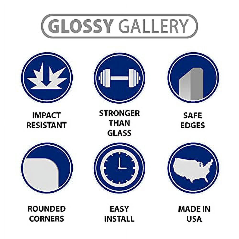 12x48 Inch Shatterproof Acrylic Safety Mirror With Rounded Corners - Lightweight & Easy To Mount