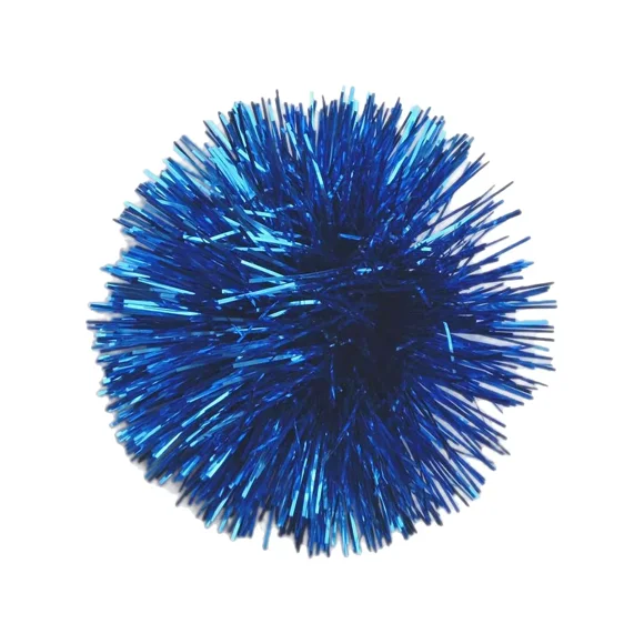 Glossy Gift Pom Bow Royal Blue: Birthday & All Occasions Gift Wrapping Accessory, Solid Pattern, 5"