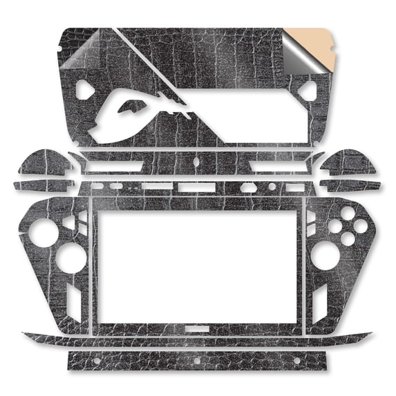 Glossy Glitter Gaming Skin Compatible With Asus ROG Xbox Ally X (2025) - Black Gator Skin - Premium 3M Vinyl Protective Wrap Decal Cover - Easy To Apply | Crafted in the USA by
