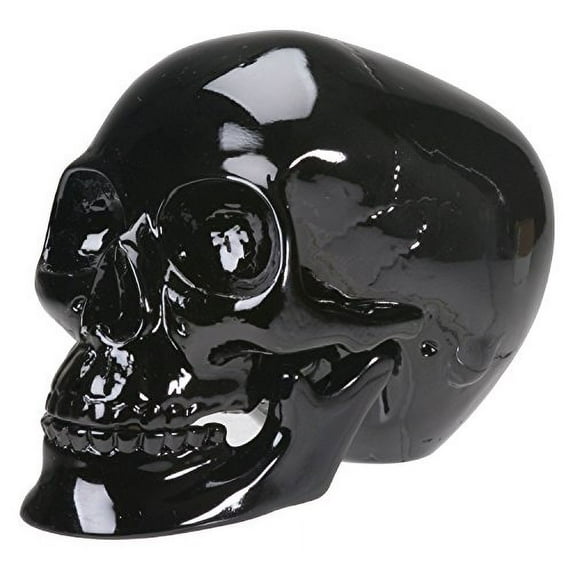 Glossy Human Skull Halloween Figurine Gothic Skeleton Decoration New