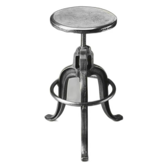 Glossy Iron Revolving Bar Stool