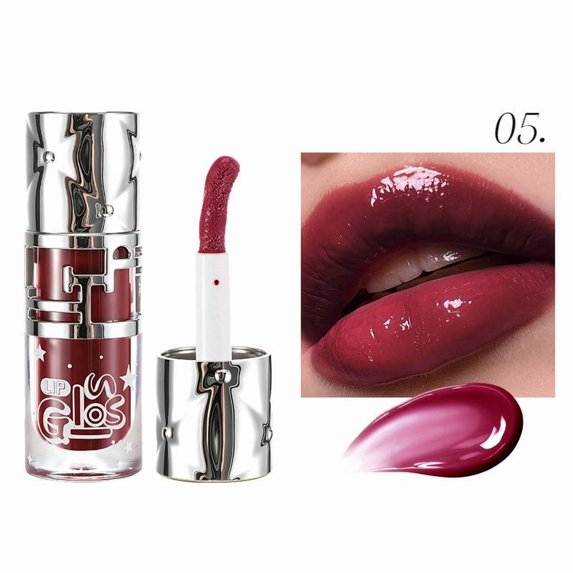 Glossy Lip Gloss, Hydrating and Moisturizing Lip Makeup, Long-Lasting Shiny Glass Lip, Brightening Lip Cosmetic for Women, 0.14 oz