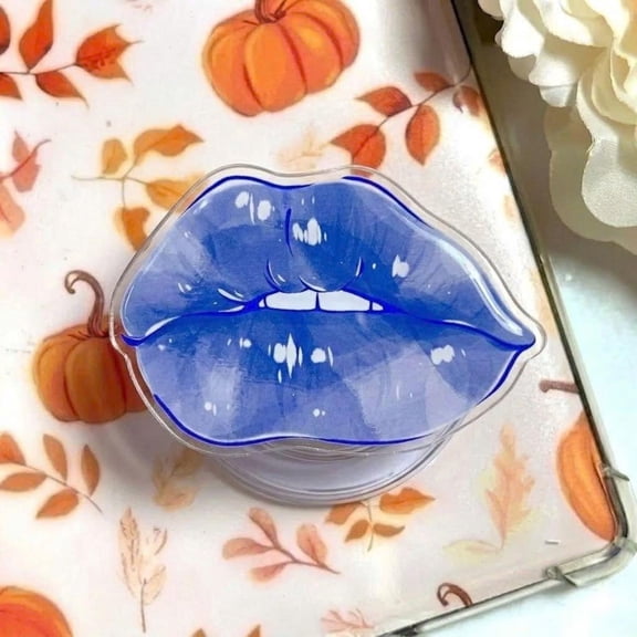 Glossy Lips Phone Grip, Girly Griptok, for Her, Girlie Kiss Holder