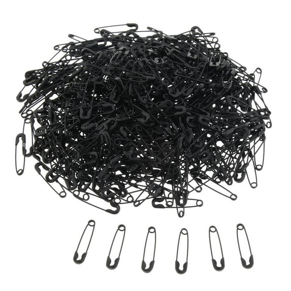 Glossy Metal Pins Nickle Plated, 500 pieces/ 1000 pieces included 500PCS 18mm Black