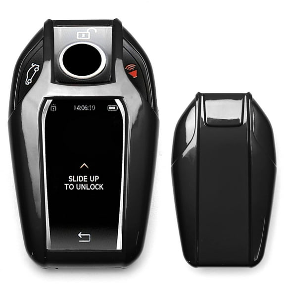 Glossy Metallic Black Exact Fit Key Fob Shell Cover For 2016-up BMW G11/G12 7 Series 740i 750i, 2014-up BMW i8 Touchscreen Smart Key