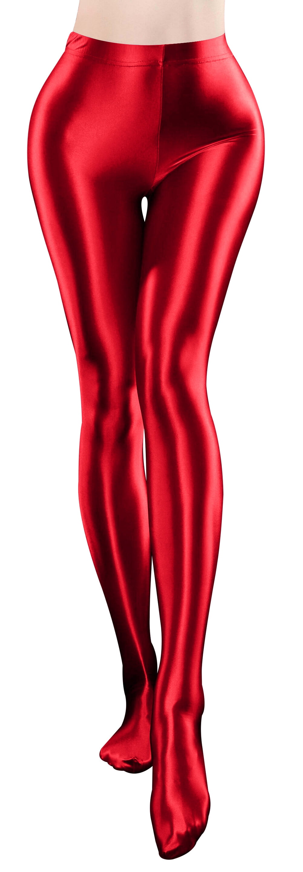 Women Glossy Oil Silk Leggings Pants Hollow Out Opaque Pantyhose Workout  Fitness Yoga Tights