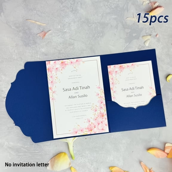 Glossy Pearlescent Blank Foldable Cards for Weddings & DIY Invitations