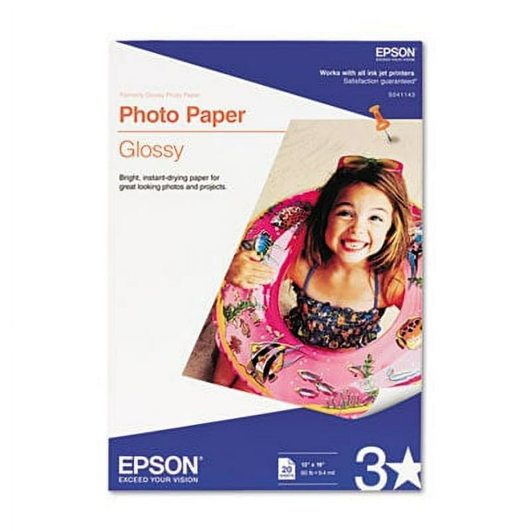 Glossy Photo Paper, 9.4 mil, 13 x 19, Glossy White, 20/Pack Glossy Photo Paper, 9.4 mil, 13 x 19, Glossy White, 20/Pack