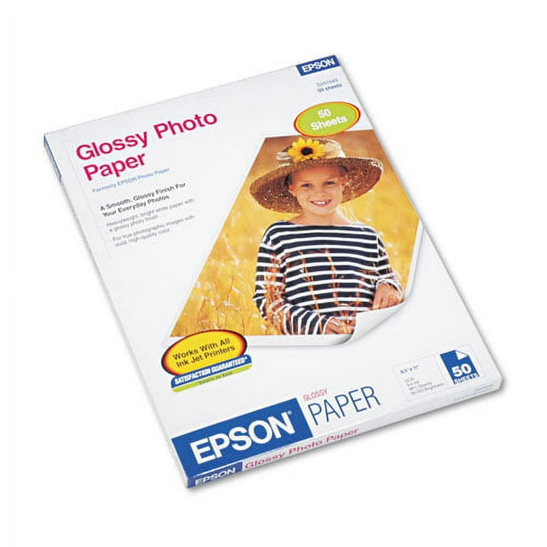 Glossy Photo Paper, 9.4 mil, 8.5 x 11, Glossy White, 100/Pack Glossy Photo Paper, 9.4 mil, 8.5 x 11, Glossy White, 100/Pack