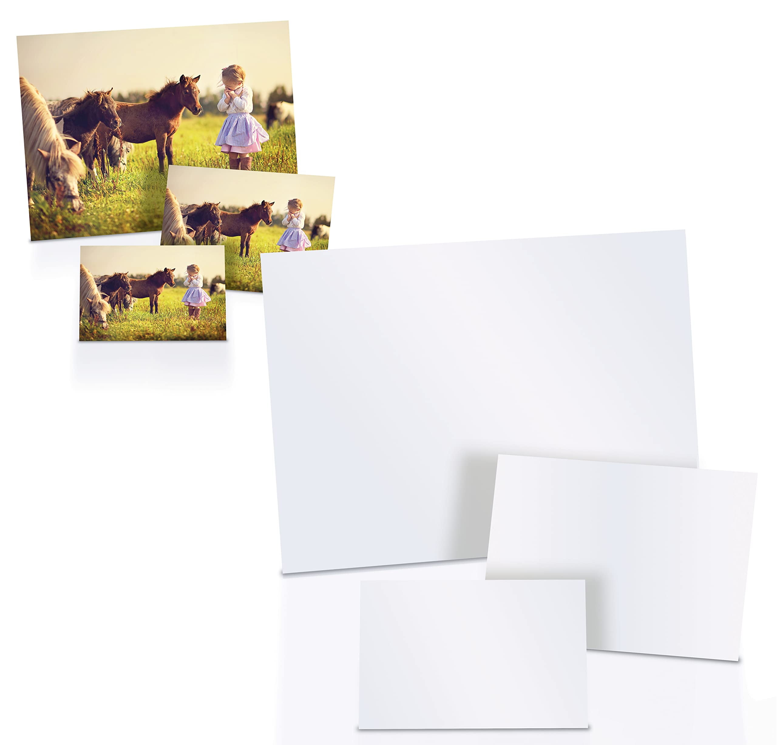  Basics Photo Paper, Glossy, 8.5 x 11 Inch, Pack of 100  Sheets, 200g/m², White : Office Products
