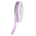thumbnail image 1 of Glossy Polka Dot Polyester Ribbon, 3/8-inch, 25-yard, Lavender, 1 of 1