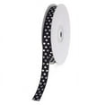 thumbnail image 1 of Glossy Polka Dot Polyester Ribbon, 3/8-inch, 25-yard, Metallic Black, 1 of 1