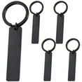 thumbnail image 1 of ifundom Black Stainless Steel Key Chains, Set of 5 Blank Keyrings for Custom Decoration and Accessories, 1 of 6