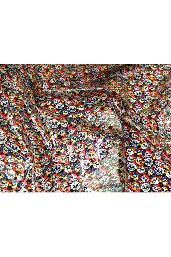 Glossy Waterproof Raincoat Dress Fabric Multicoloured - per yard
