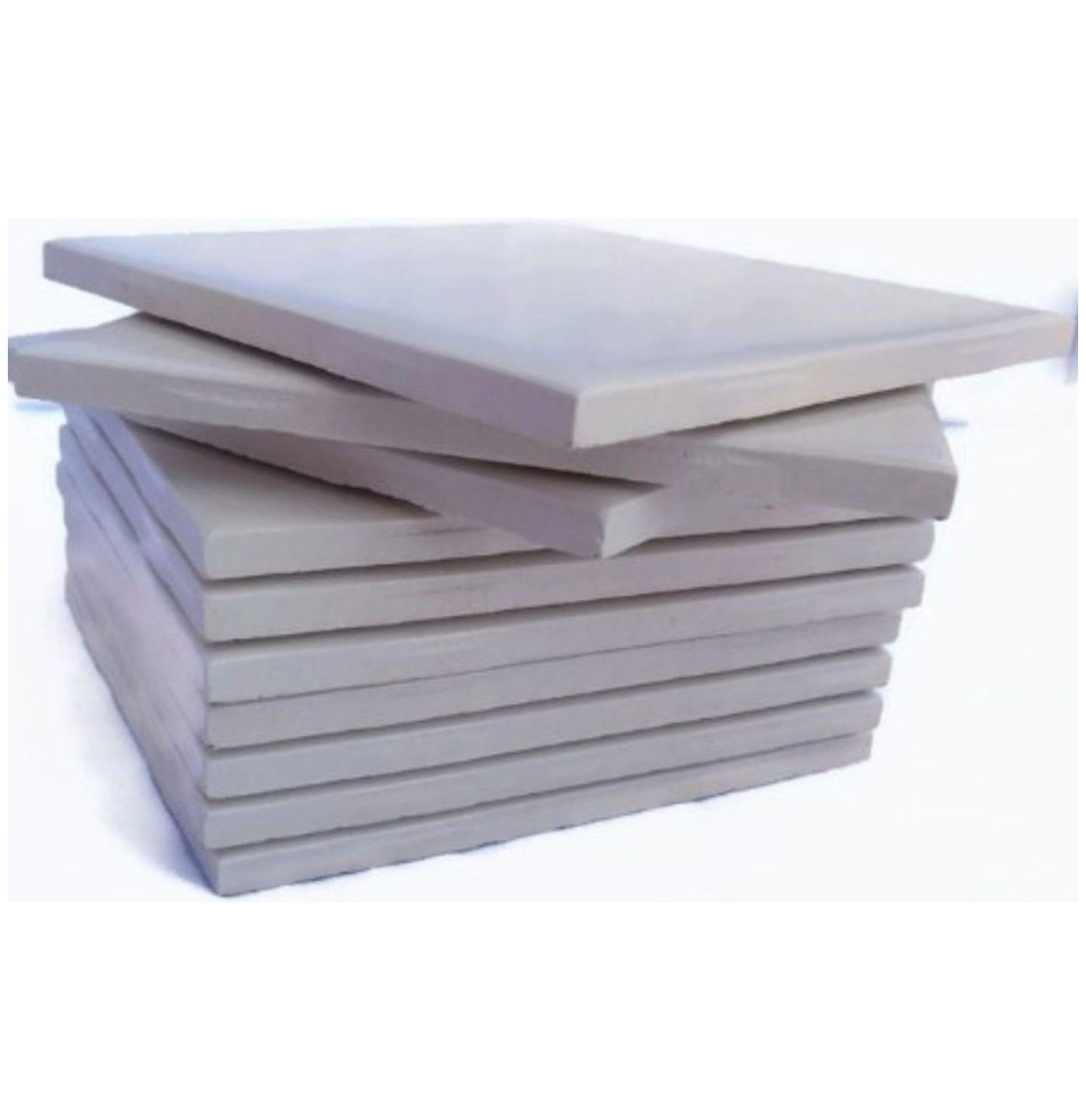Glossy White Glazed Ceramic 6" x 6" x 1/4" Tiles Pack of 10 Plus Full Color "How To Paint Tiles" and "How To Install Bathroom Tiles"