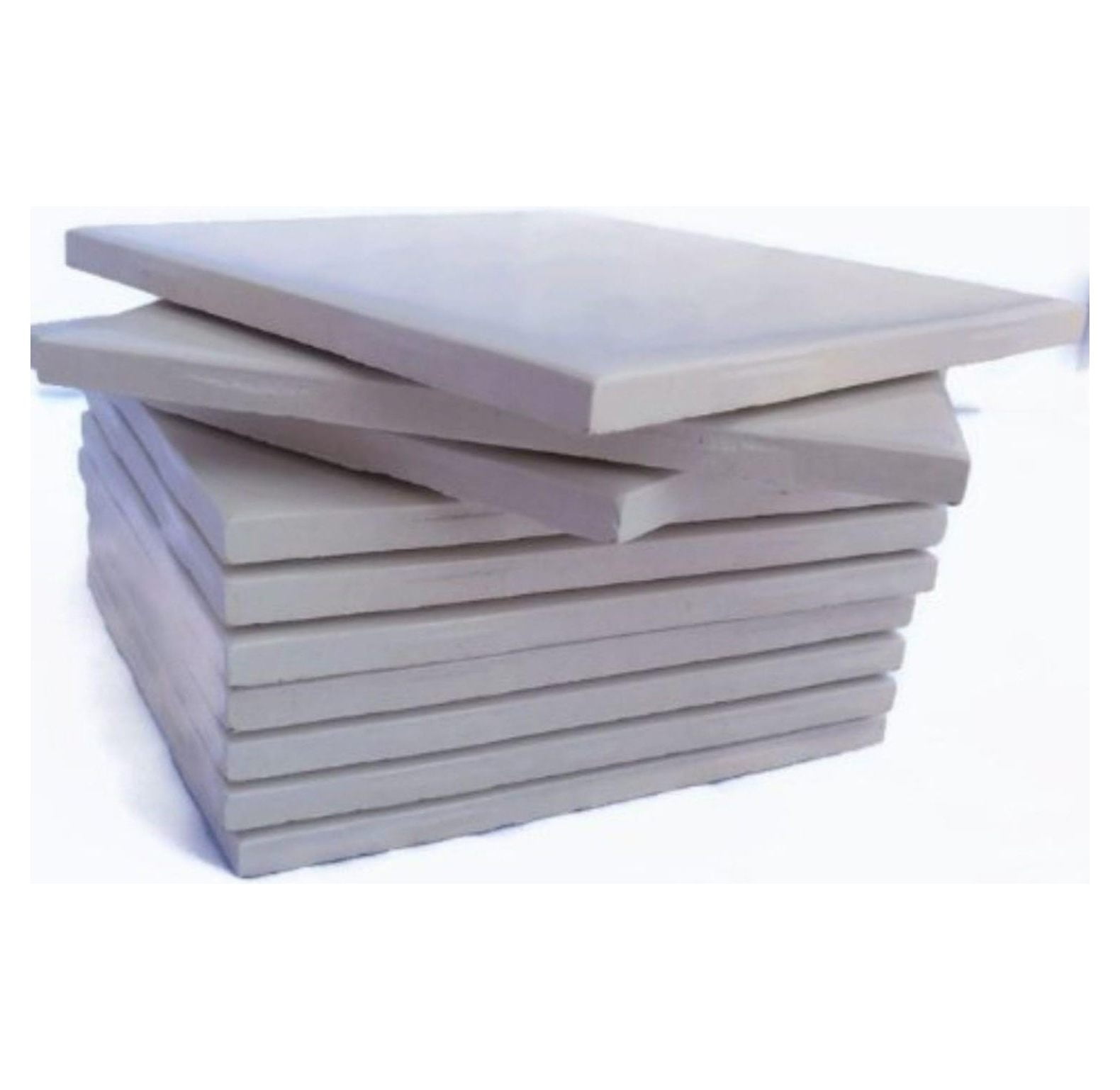 Glossy White Glazed Ceramic 6" x 6" x 1/4" Tiles Pack of 10 Plus Full Color "How To Paint Tiles" and "How To Install Bathroom Tiles"