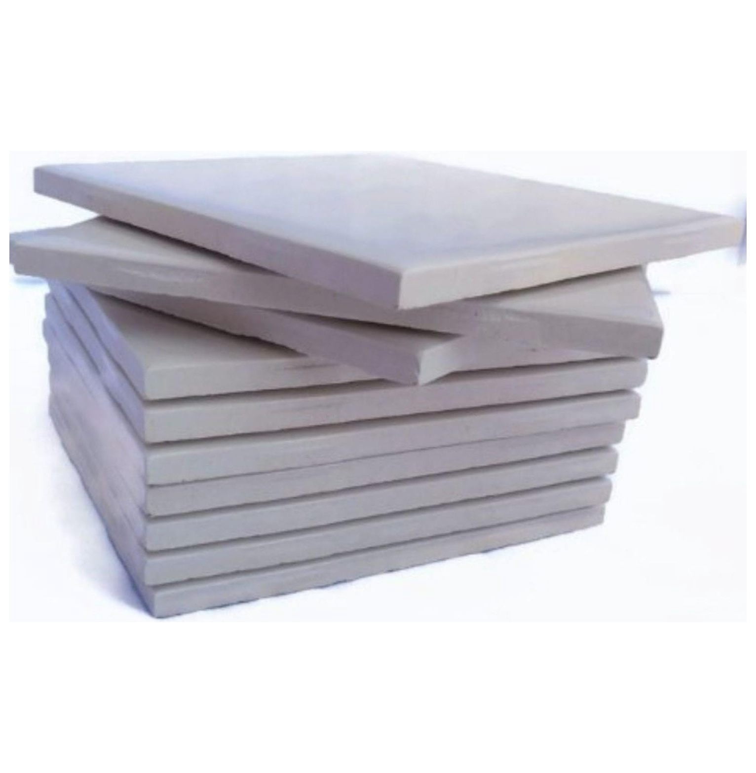 Glossy White Glazed Ceramic 6" x 6" x 1/4" Tiles Pack of 10 Plus Full Color "How To Paint Tiles" and "How To Install Bathroom Tiles"