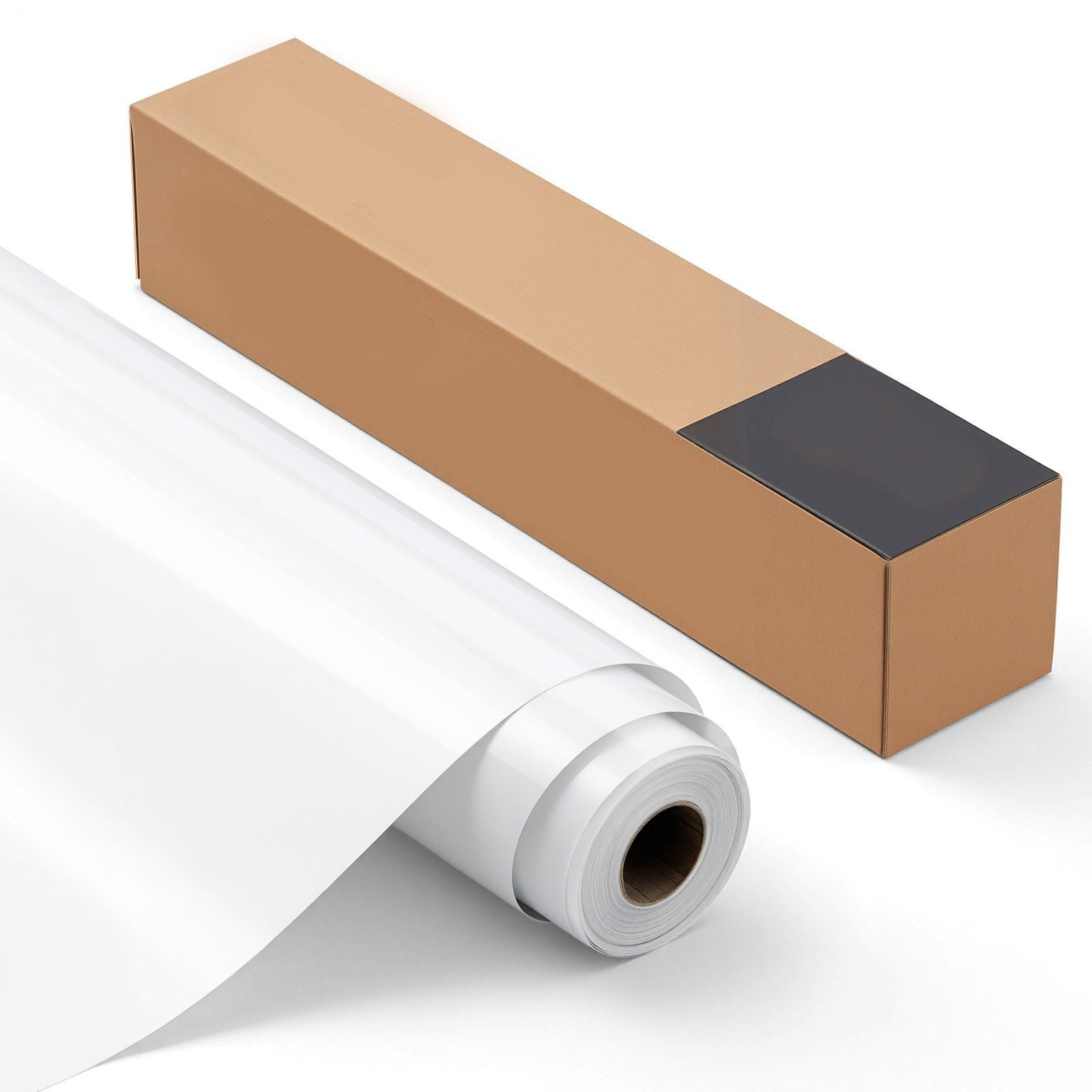 Glossy White Heat Transfer Vinyl Roll 12in x 25ft Easy Cut Weed Strong Adhesion for T Shirts Pillows Hats