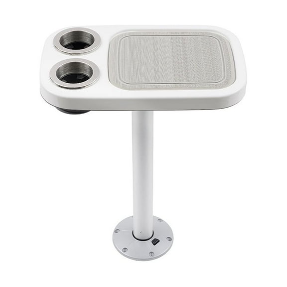 Glossy White - Non-lit Cocktail Boat Table Systems w/ Center Foam Mat