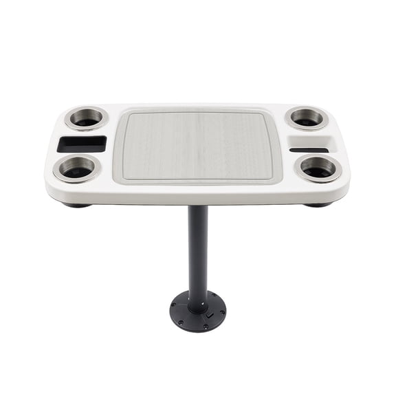Glossy White - Non-lit Party Boat Table Systems w/ Center Foam Mat