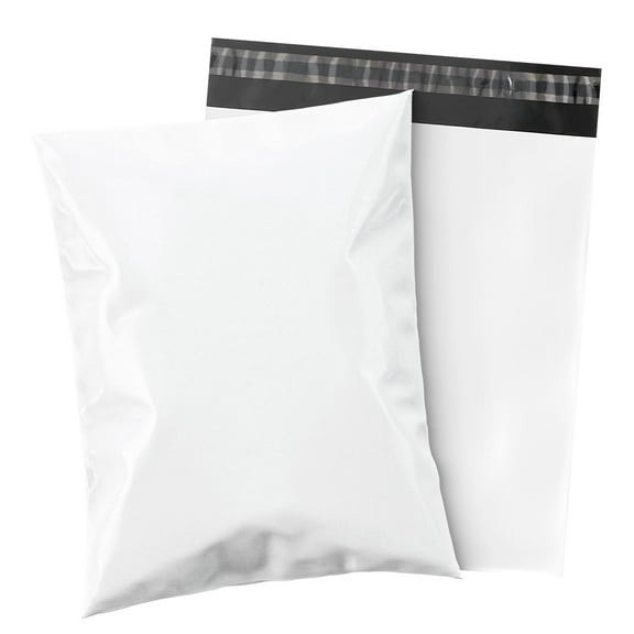 Glossy White 1.7 Mil Poly Mailer Flat Bags with Permanent Seal, Waterproof Shipping Envelopes for Apparel Swimsuits Accessories, 1000 Pack