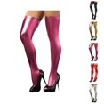 thumbnail image 1 of Glossy Zip Up Thigh High Compression Socks for Women â Sleek Patent Look with Stretch Fit, Fashionable and Sexy Design, Ideal for Party, Night Out, and Dance Events, 1 of 3