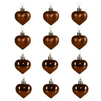 Glossy and Matte Heart Pendants 12 Pack Valentine's Day Party Decorations Gift Bag Accessories Table Scatter Hanging Ornaments for Crafts Home Decor