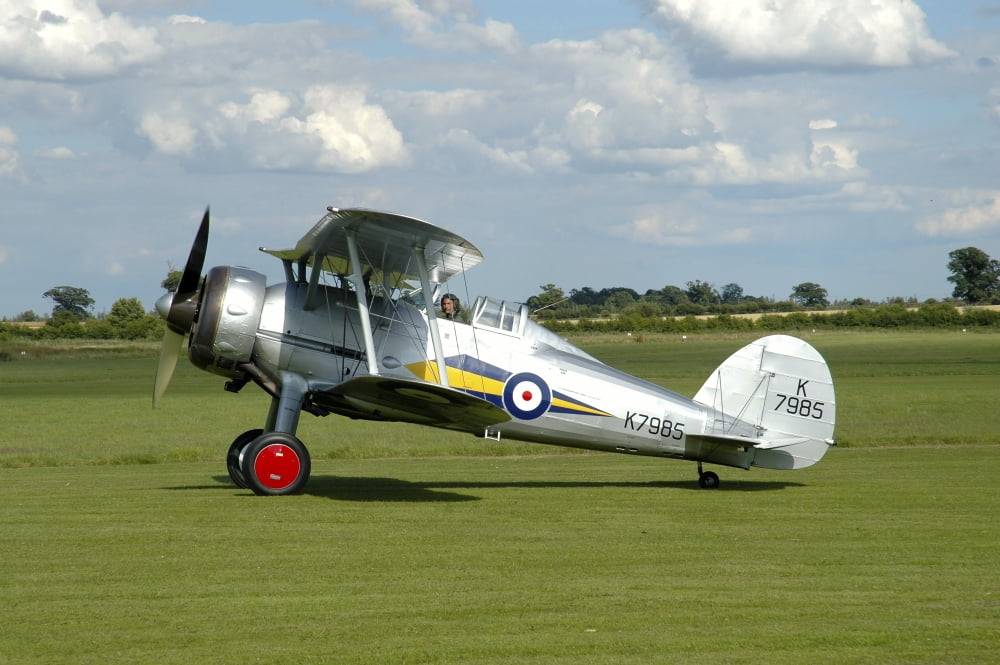 Gloster Gladiator warbird in Royal Air Force colors Canvas Art - Riccardo NiccoliStocktrek Images (34 x 23)