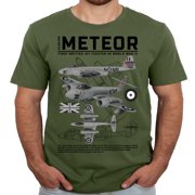 Gloster Meteor Jet Military Green Shirt-Small