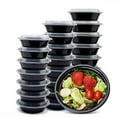 thumbnail image 1 of Glotoch 50 Pack, 24 OZ Round Single Compartment Plastic Food Storage Containers Set with Lids - Microwave, Freezer & Dishwasher Safe - Eco-Friendly, BPA-Free, Reusable & Stackable, 1 of 3