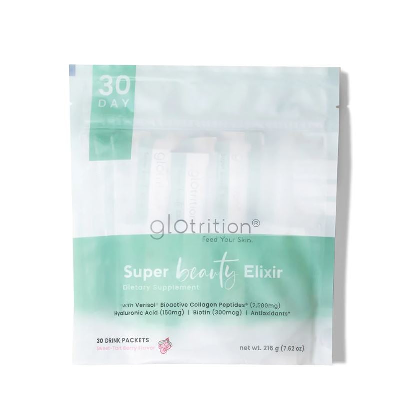 Glotrition Collagen Super Elixir Beauty Drink Mix, 30 Packets