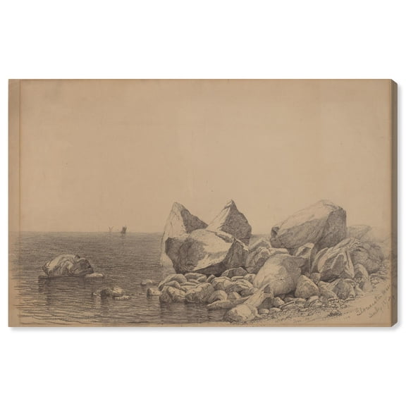 Gloucester, Massachusetts, 1872 Canvas Classic Sketches by Art Remedy, Gallery Wrapped, 36" x 24"