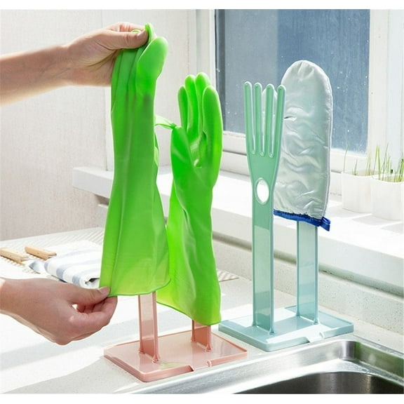 Glove Drying Rack | Detachable Cloth Organizer | Finger-Shaped Prongs | Quick Airflow Dry | Removable Lightweight Design | Built-In Drainage Channel | Non-Slip Compact Bracket | 1 Pack | Fits