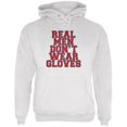 thumbnail image 1 of Glove Gate Real Men Don't Wear Gloves Mens Hoodie White X-LG, 1 of 1