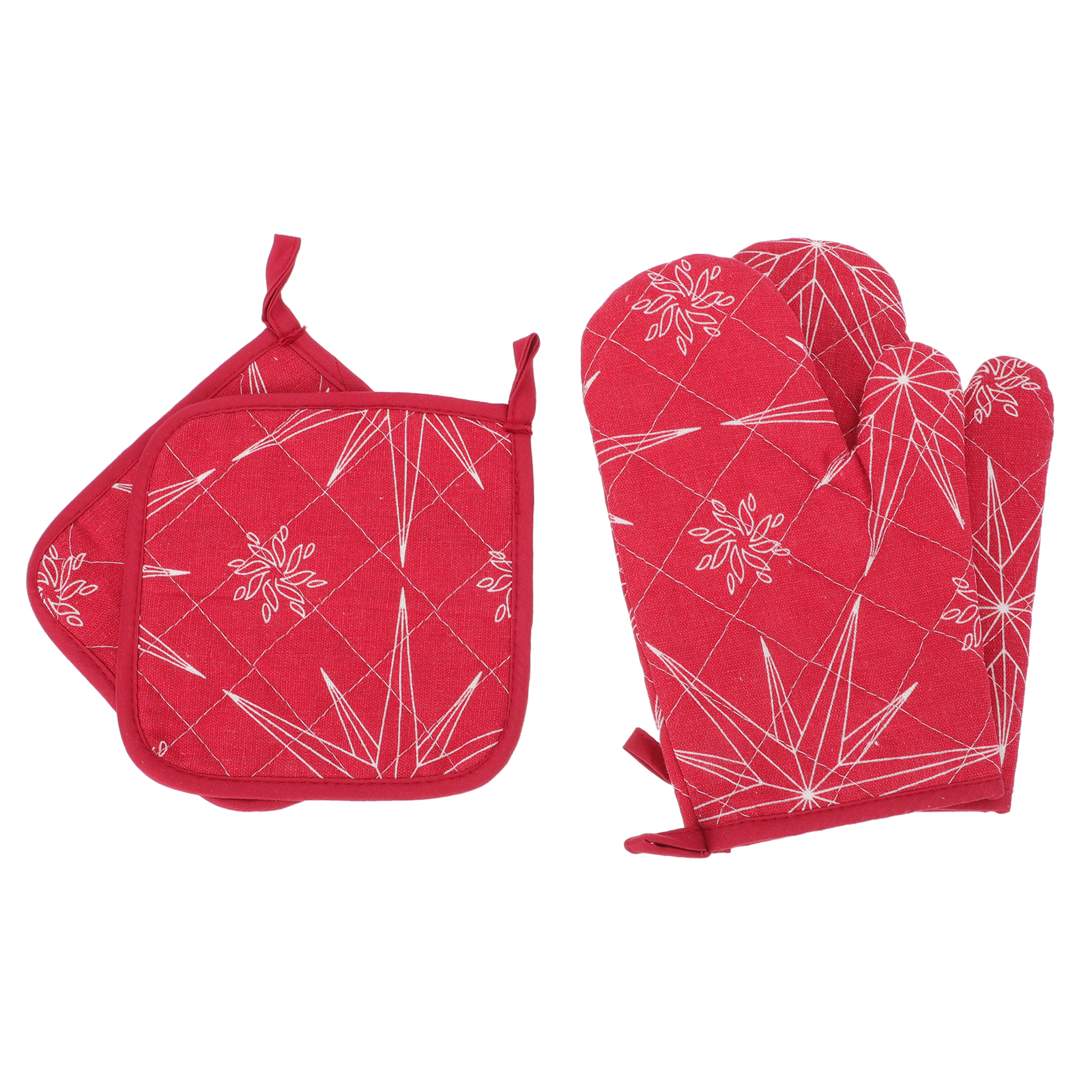 Glove Potholders Antiscald Rubber Oven Mitts Decor for Home Decorate