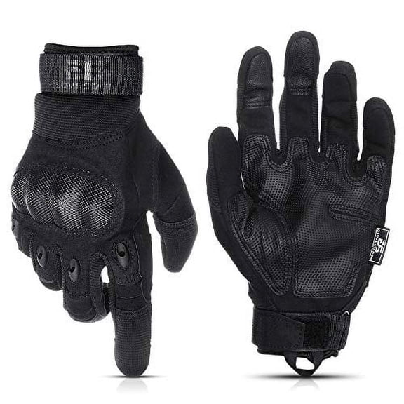 Glove Station - Gloves for Men and Woman with Touchscreen Fingers - Durable and Comfortable Hand-Gear for Outdoor Work - Black/Large