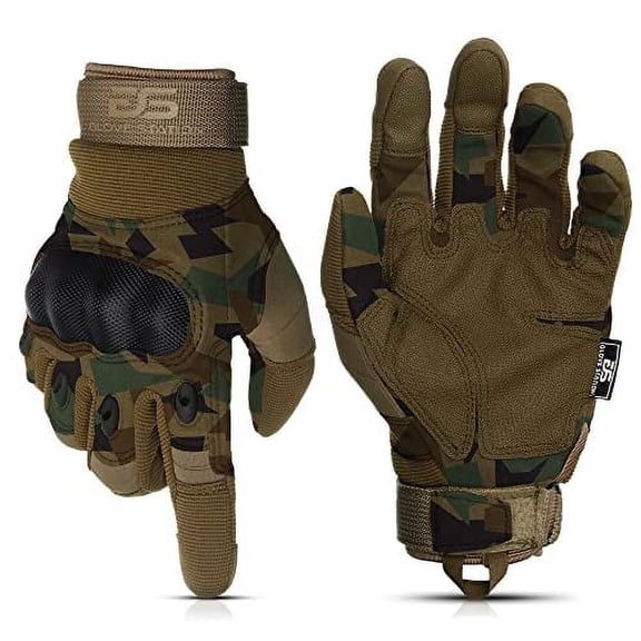 Glove Station - Gloves for Men and Woman with Touchscreen Fingers - Durable and Comfortable Hand-Gear for Outdoor Work - Camouflage/XX-Large