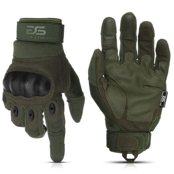 Glove Station - Gloves for Men and Woman with Touchscreen Fingers - Durable and Comfortable Hand-Gear for Outdoor Work - Green/Small