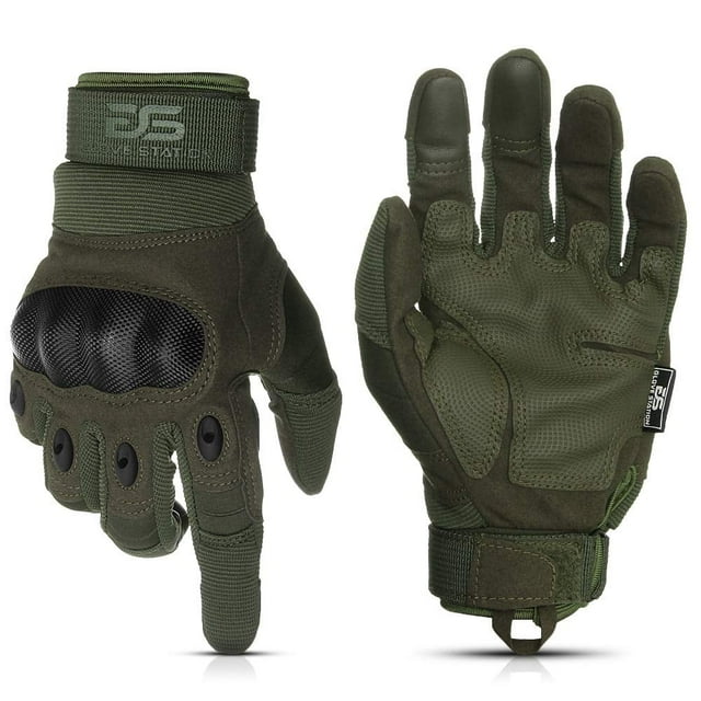 Glove Station - Gloves for Men and Woman with Touchscreen Fingers - Durable and Comfortable Hand-Gear for Outdoor Work - Green/Small