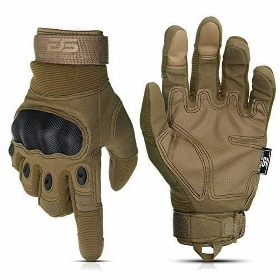 Glove Station - Gloves for Men and Woman with Touchscreen Fingers - Durable and Comfortable Hand-Gear for Outdoor Work - Tan/Medium