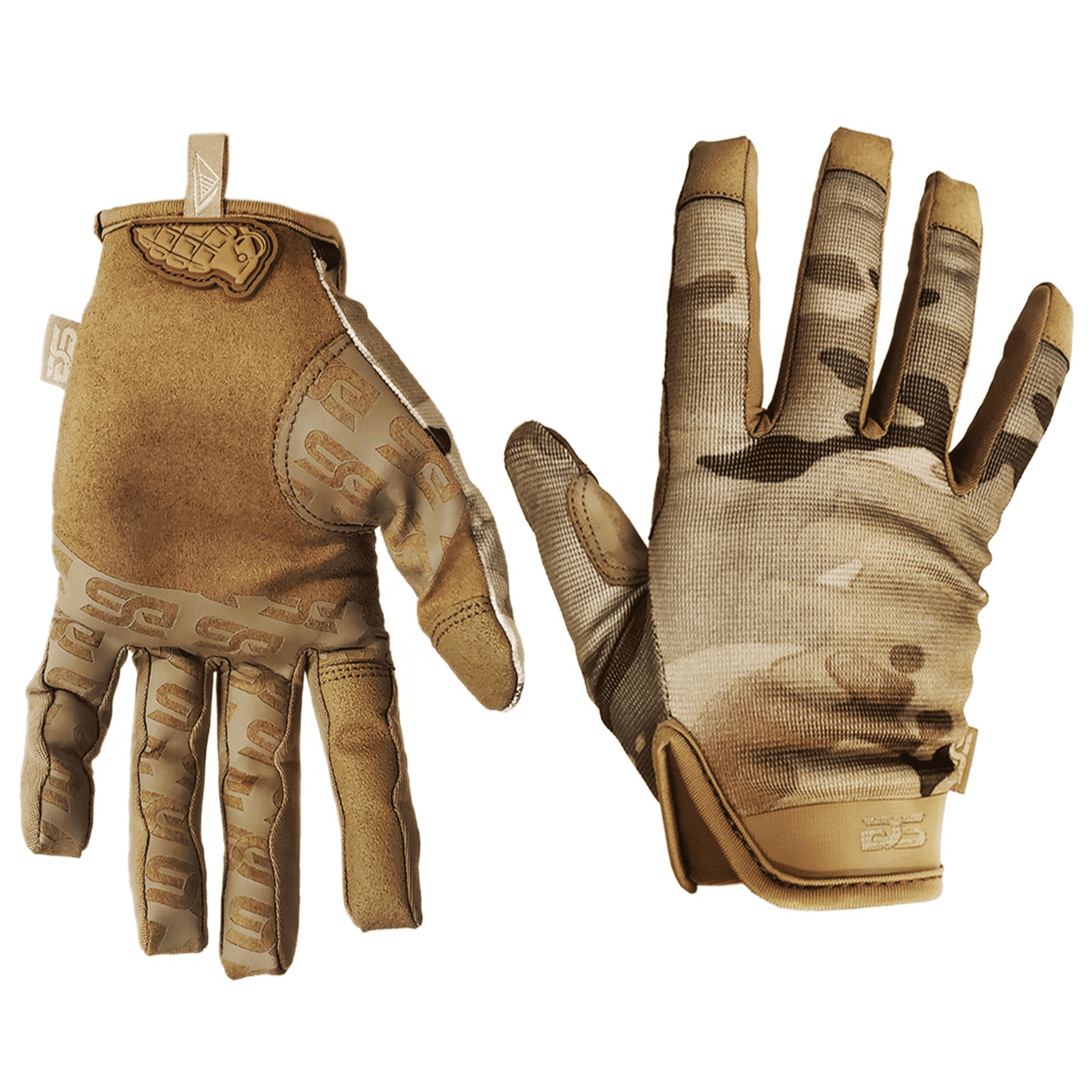 Glove Station The Impulse 2.0 Multicam Gloves - Synthetic Leather Palm, Protection Work Gloves for Men, Breathable Spandex Gloves for Motorcycle Gloves