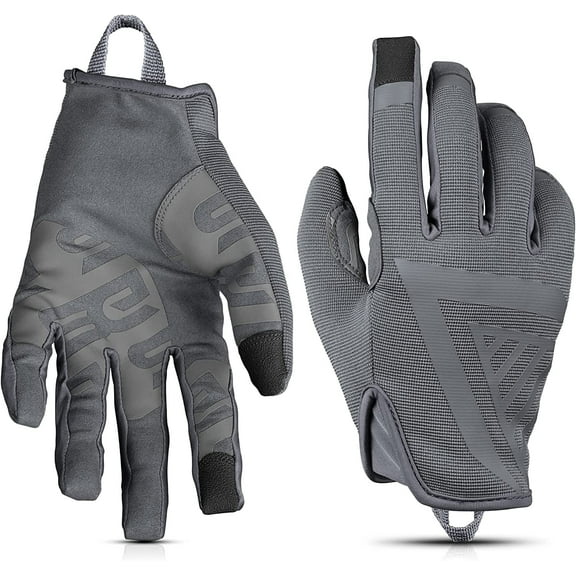 Glove Station The Impulse - Gloves for Men with Touchscreen Compatibility, Lightweight Design and Outstanding Grip for Outdoor, Sports, Motorcycle and Work - Gray, XXL