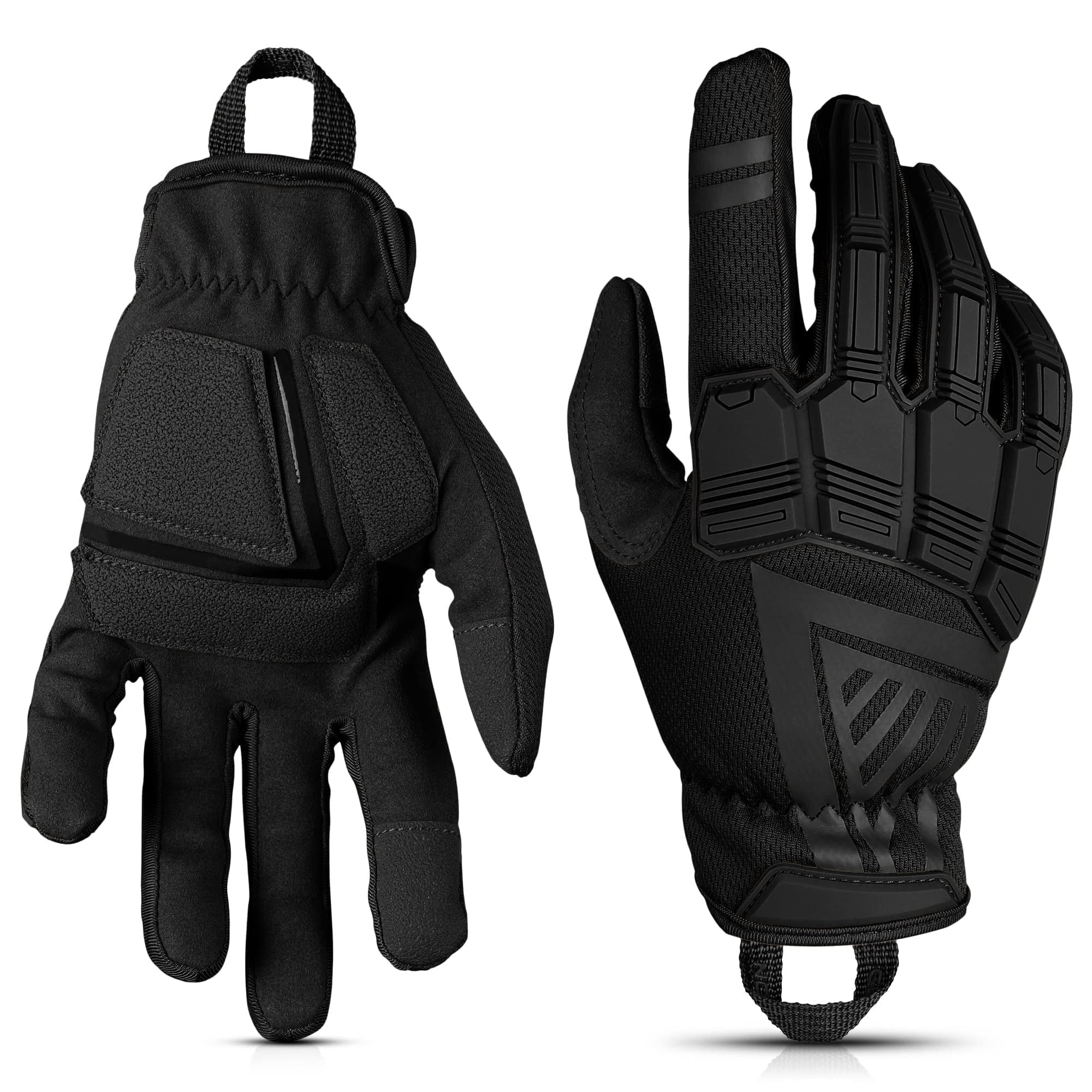 Glove Station - Impulse Guard Gloves for Men - Touch Screen Gloves Working Gloves Ideal for Sports & Outdoors, Motorcycle - Black, Medium
