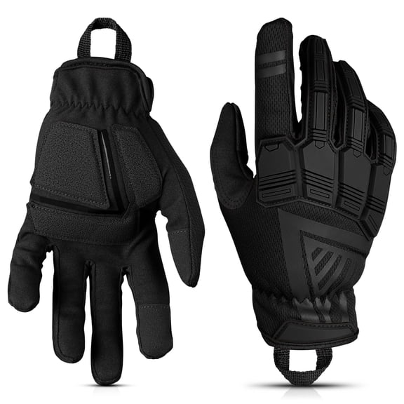 Glove Station - Impulse Guard Gloves for Men - Touch Screen Gloves Working Gloves Ideal for Sports & Outdoors, Motorcycle - Black, Medium