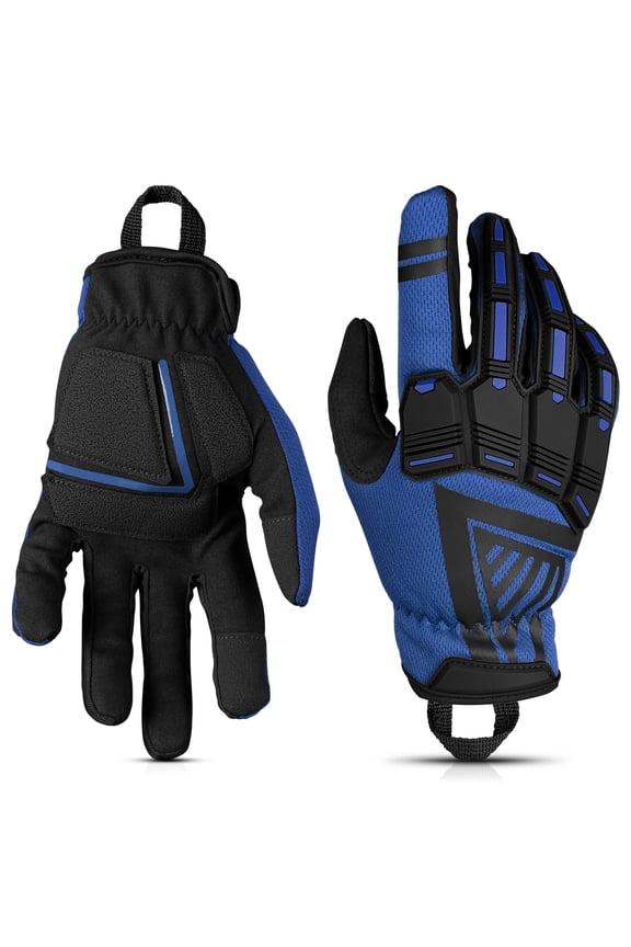 - Impulse Guard Gloves for Men - Touch Screen Gloves Working Gloves Ideal for Sports & Outdoors, Motorcycle - Blue, Medium