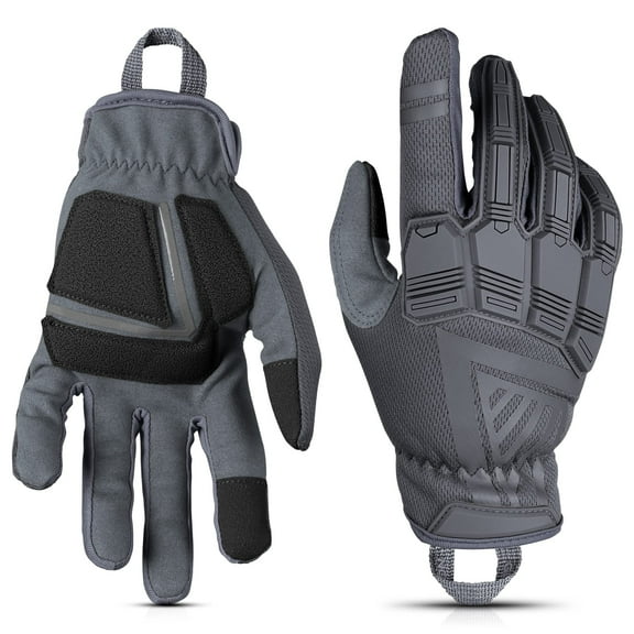 Glove Station - Impulse Guard Gloves for Men - Touch Screen Gloves Working Gloves Ideal for Sports & Outdoors, Motorcycle - Gray, XX-Large