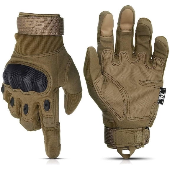Glove Station Motorcycle Gloves for Men - Touchscreen Riding Gloves with Impact Protection - Motorcycle Gear for Road & Dirt Bike Use, Tan, Medium