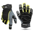 thumbnail image 1 of Glove Station The Multi-Purpose Fingerless Work Gloves - Shrink Resistant, Tough, Enhanced Grip, 1 Pair (Large, Yellow), 1 of 6