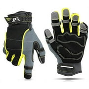 Glove Station The Multi-Purpose Fingerless Work Gloves - Shrink Resistant, Tough, Enhanced Grip, 1 Pair (XX-Large, Yellow)
